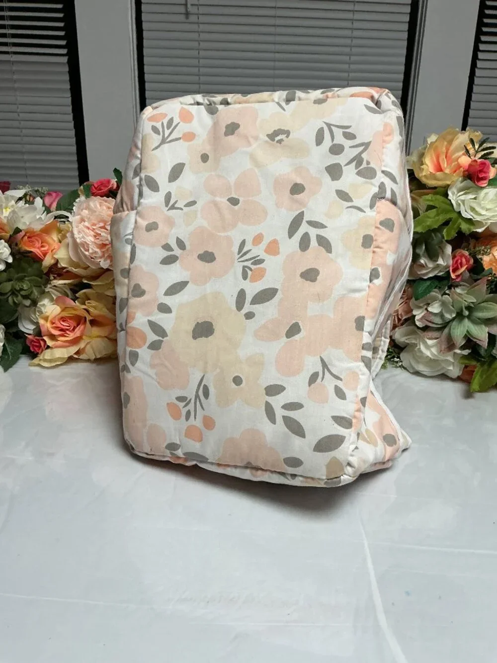 Trend Lab Floral Diaper Caddy Nursery Organizer Removable Dividers